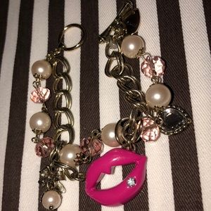 Betsey Johnson Kiss Me bracelet 😅